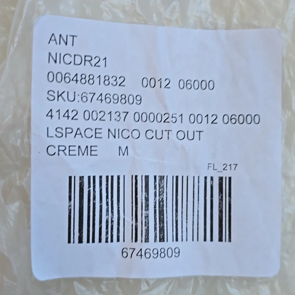 NWT L'Space Nico cut-out midi dress in cream size medium - Picture 10 of 14